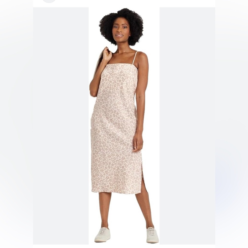 A New Day Floral Apron Slip Dress Womens size XXL midi